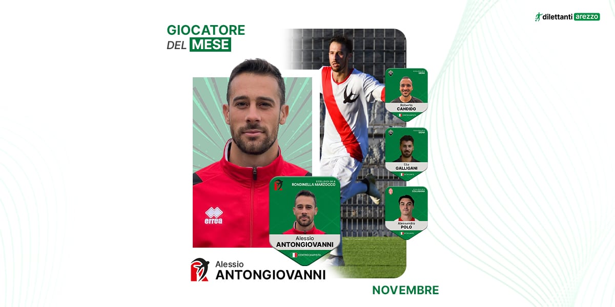Alessio Antongiovanni giocatore del mese novembre 2023 dilettanti arezzo